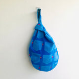 Small knot origami bag , cute wrist fabric bag , reversible eco friendly small bag | I love my jeans