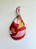 Origami small wrist bag , reversible one of a kind colorful knot bag , Japanese inspired bag |  A Garden in Marrakech