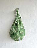 Knot fabric Japanese inspired bag , origami wrist reversible fabric bag | Saguaro land
