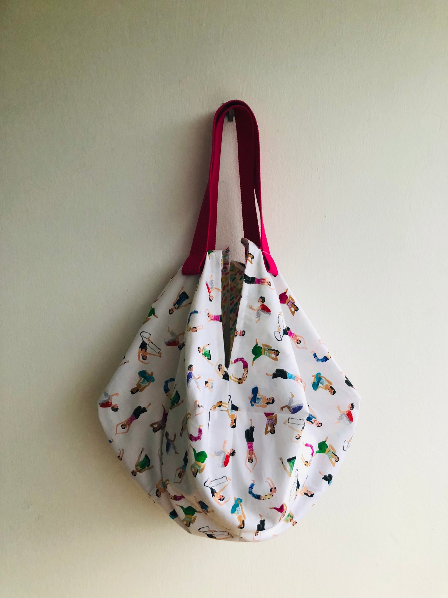 Origami sac reversible bag , fabric handmade Japanese inspired bag | Let’s get physical