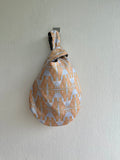 Knot origami bag , reversible small wrist bag , Japanese inspired bag | Elegant leopards
