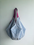 Sac reversible bag , Japanese inspired bag , fabric handmade eco bag, origami shoulder bag | Studio 54 nights - Jiakuma