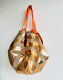 Origami sac bag, reversible fabric bag , shoulder jute eco bag , shopping sac bag , Japanese inspired bag | People that don’t use plastic bags have the power