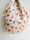 Small wrist bag , origami knot bag , reversible fabric Japanese inspired bag | Tigercat