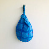 Small knot origami bag , cute wrist fabric bag , reversible eco friendly small bag | I love my jeans