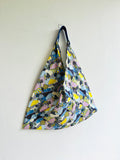 Japanese inspired bento bag , origami fabric bag , colorful print bag , eco friendly shopping bag | Carnaby street