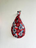 Small origami reversible bag , knot fabric Japanese inspired bag | Sydney