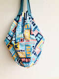 Origami sac reversible bag , ooak handmade shoulder bag | Vida - Jiakuma
