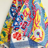Origami bento shoulder bag , tote fabric colorful bag , silk print fabric shopping bag | Xi & the lucky dragon - Jiakuma