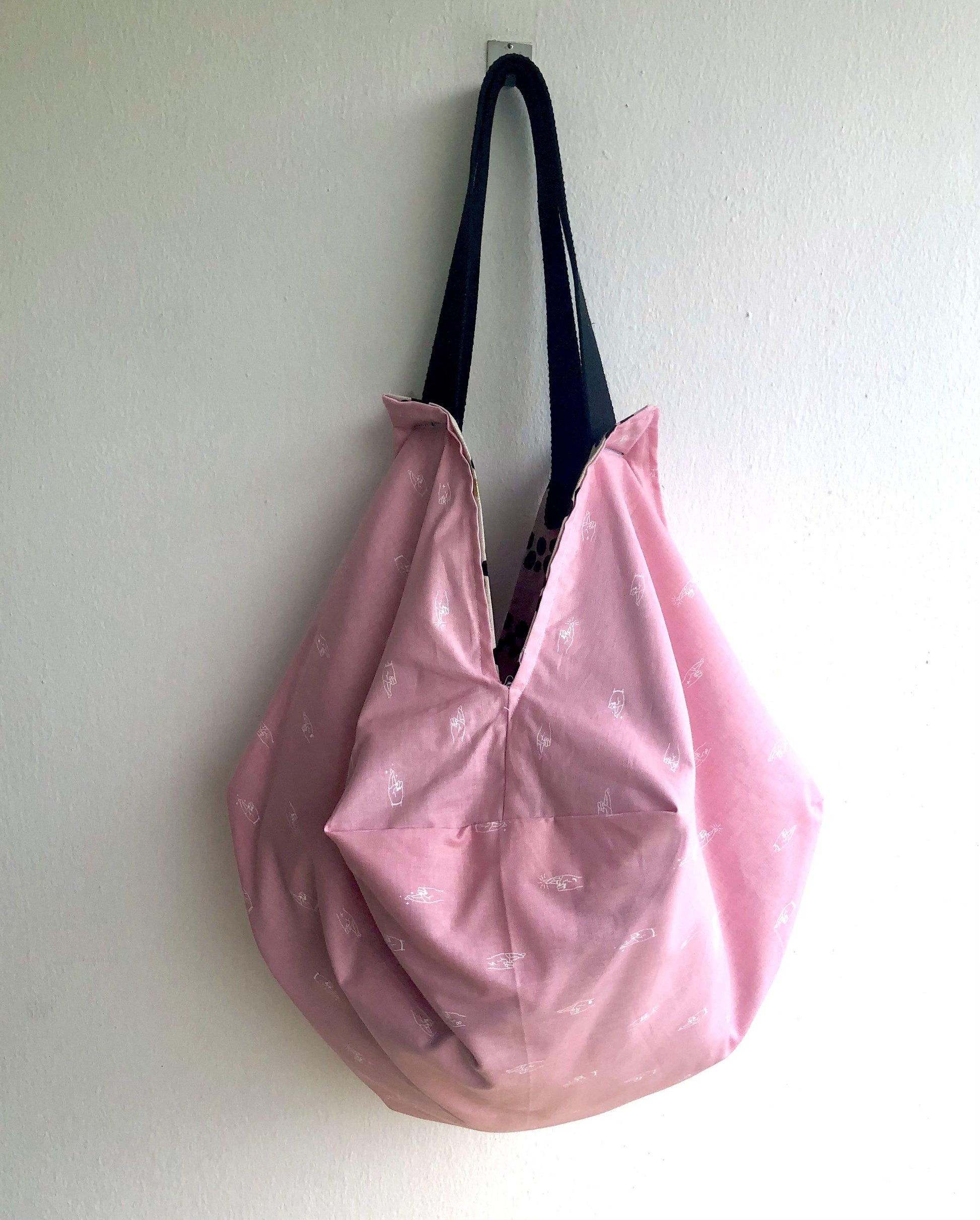 Origami reversible sac bag , Japanese inspired bag , handmade eco friendly shopping bag | Fields of gold - Jiakuma