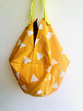 Sac bag , origami reversible fabric bag , handmade tote bag | Pumpkin - Jiakuma