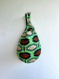 Small cool wrist bag , knot Japanese inspired origami bag , cute colorful small bag | Tropical Africa