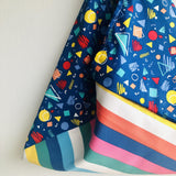 Bento shoulder bag , origami fabric triangle bag , colorful eco friendly bag | Colorful geometry galaxy - Jiakuma