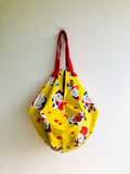 Sac origami shoulder bag , Japanese inspired reversible bag , colorful large sac bag | Maneki