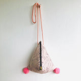 Dumpling bag, shoulder handmade origami triangle bag | Pink dog - Jiakuma