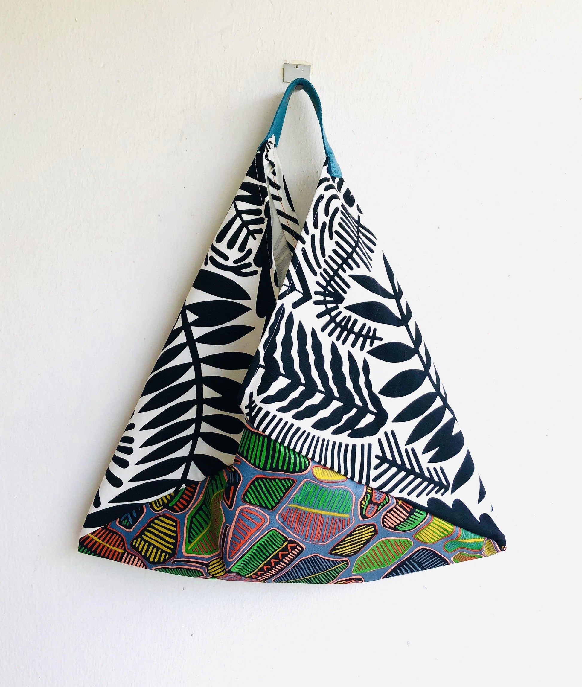 Origami colorful bag , shoulder bento bag , tote eco friendly bag | Tropical mornings - Jiakuma