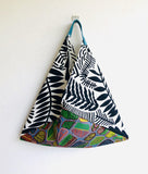 Origami colorful bag , shoulder bento bag , tote eco friendly bag | Tropical mornings - Jiakuma