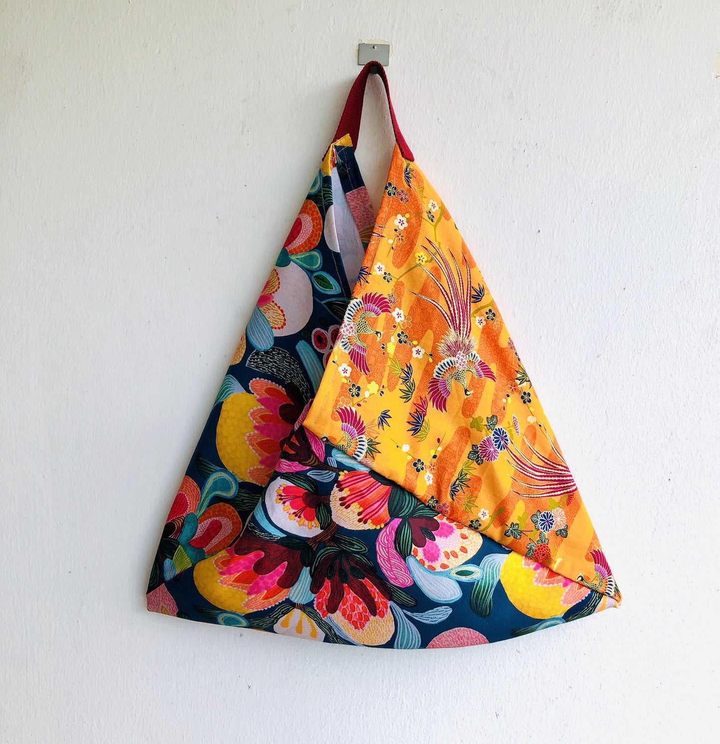 Colorful shoulder bag , origami tote bag , shopping bag | Sunset at a tropical garden - Jiakuma