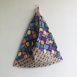 Tote shoulder bag , origami bento bag , Japanese inspired bag , colorful eco bag | Dessert time - Jiakuma