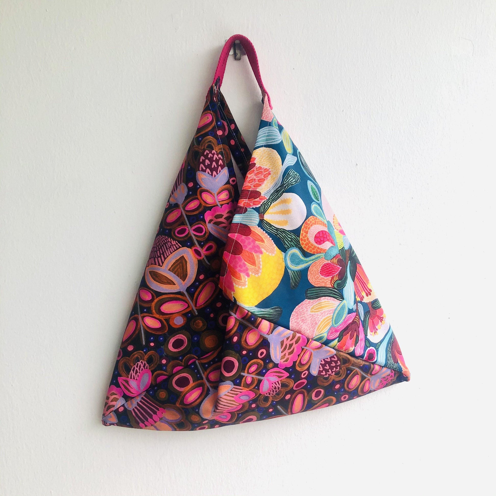 Origami bento colorful bag , triangle tote handmade bag | Visiting the botanical garden in Adelaide at dawn - Jiakuma