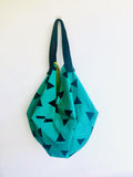 Origami sac shoulder bag , reversible tote fabric bag , colorful sac bag | The Grinch - Jiakuma