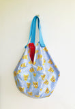 Origami reversible sac bag , shoulder fabric eco bag , colorful summer bag | Wildcats - Jiakuma