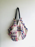 Origami sac bag , reversible shoulder fabric bag, boho style eco bag | Tigers in la Patagonia - Jiakuma
