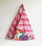 Shoulder origami bento bag , tote handmade eco bag | All the flowers are blooming - Jiakuma