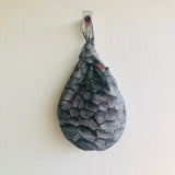Cool fabric knot bag , cute Japanese inspired wrist bag , reversible handmade bag | Pebbles & curious eyes