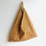 Eco friendly tote bag , origami bento bag , triangle handmade shopping bag | Tiger spotted in the Savannah - Jiakuma