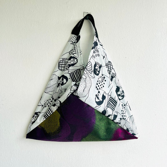 Origami bento bag , triangle tote shoulder bag , fabric Japanese inspired bag | La movida - Jiakuma