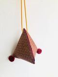 Shoulder origami bag , triangle small fabric bag , pom pom bag | Japan golden wave - Jiakuma