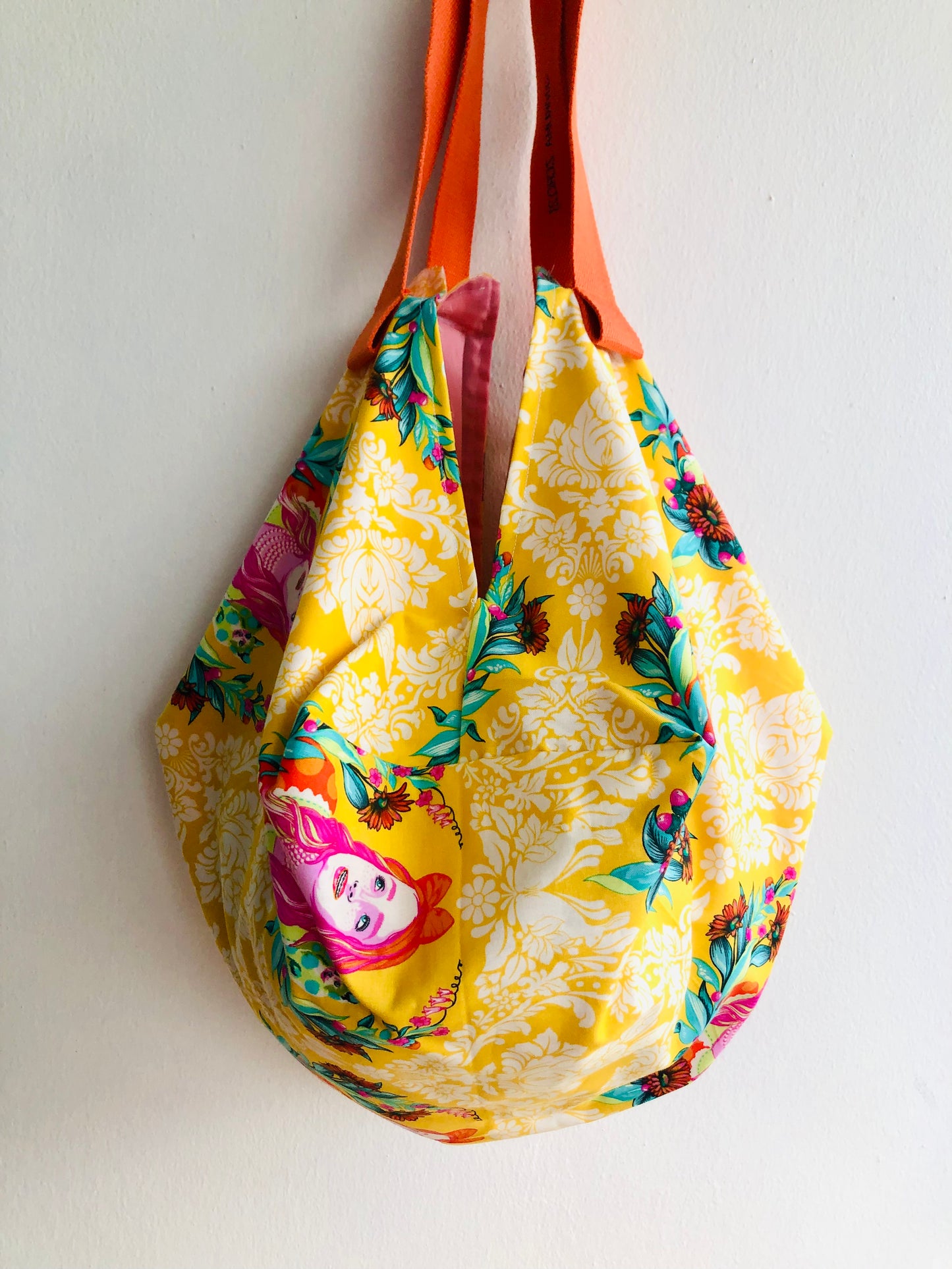 Shoulder sac bag , origami Japanese inspired bag , colorful eco shopping sac bag | Alicia