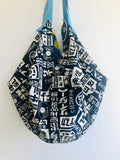 Origami sac bag , shoulder reversible bag , cool fabric Japanese inspired bag | Tokyo 2021