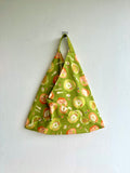 Origami tote bag , Japanese inspired triangle bag , cool shoulder tote bag | Let’s go and eat satay at East Coast park