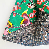 Origami bento bag , shoulder triangle tote bag , handmade unique origami bag | Pájaros verdes de esperanza for the new year - Jiakuma