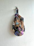 Origami reversible knot bag , small wrist Japanese inspired bag , cool fabric eco bag | Island of Bali