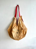 Japanese inspired sac bag , origami fabric reversible bag , eco friendly shoulder bag | Auspicious fish & modern art