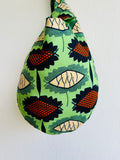 Small cool wrist bag , knot Japanese inspired origami bag , cute colorful small bag | Tropical Africa