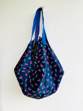 Origami sac bag , reversible fabric Japanese inspired bag , sac shoulder bag | sneakers are for summer