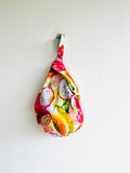 Origami knot bag , Japanese fabric wrist bag , cute reversible small bag , lunch bag | Labyrinth