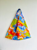 Colorful origami bag , tote shoulder fabric bag , Japanese bento bag | Wonderland