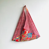 Origami bento bag , red colorful tote bag , ooak handmade bento | Sylvia and her adventures in Hong Kong - Jiakuma