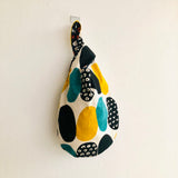 Small Japanese inspired bag , knot fabric reversible bag , cute wrist bag | Japanese print