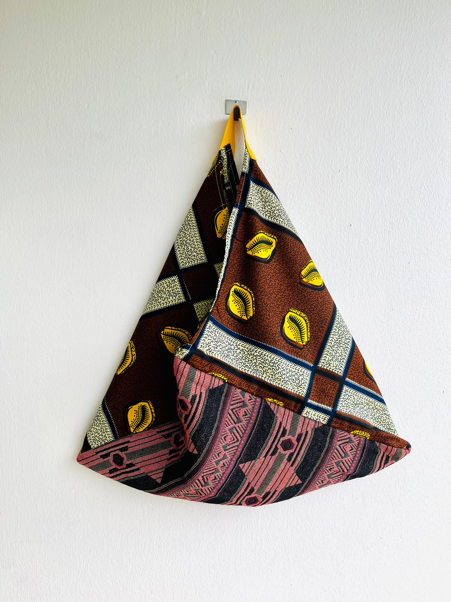 Tote bento bag , shoulder African fabric bag , eco friendly shopping bag | African landscapes