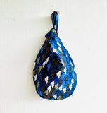 Origami knot bag , cute small wrist bag , reversible Japanese inspired bag | Imperial Japan
