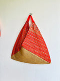 Triangle colorful tote bag , jute eco friendly bento bag , Japanese inspired bag | Phnom Pehn