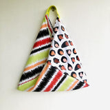 Origami bento bag , shoulder tote bag, colorful Japanese inspired fabric bag | Be kind to each other - Jiakuma