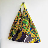 Colorful African tote bag , shoulder bento handmade bag | Yellow clouds in Africa - Jiakuma