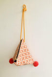 Dumpling origami bag , shoulder pom pom bag , cute eco friendly bag | Naranja - Jiakuma